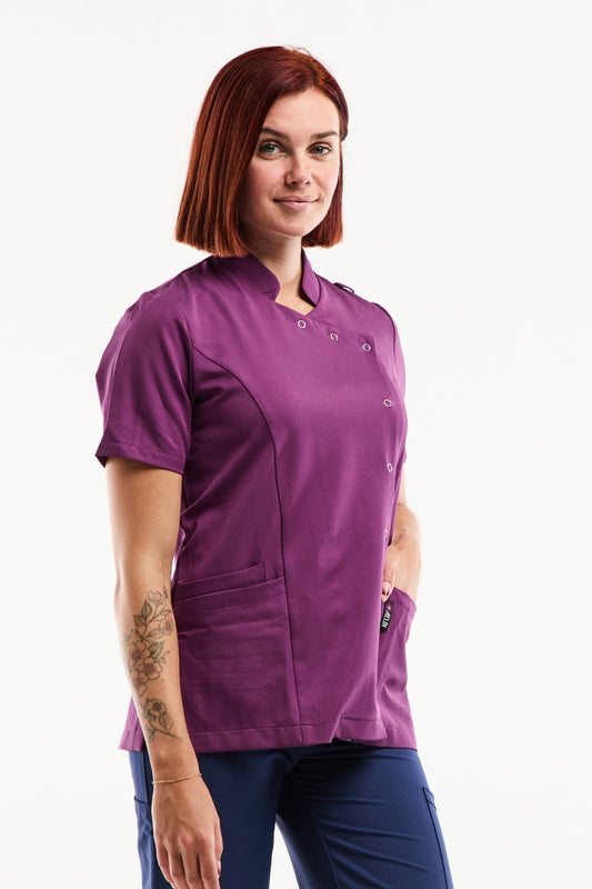 Medische damesblouse Aurelia – Stretch & ultrazacht - Mauve
