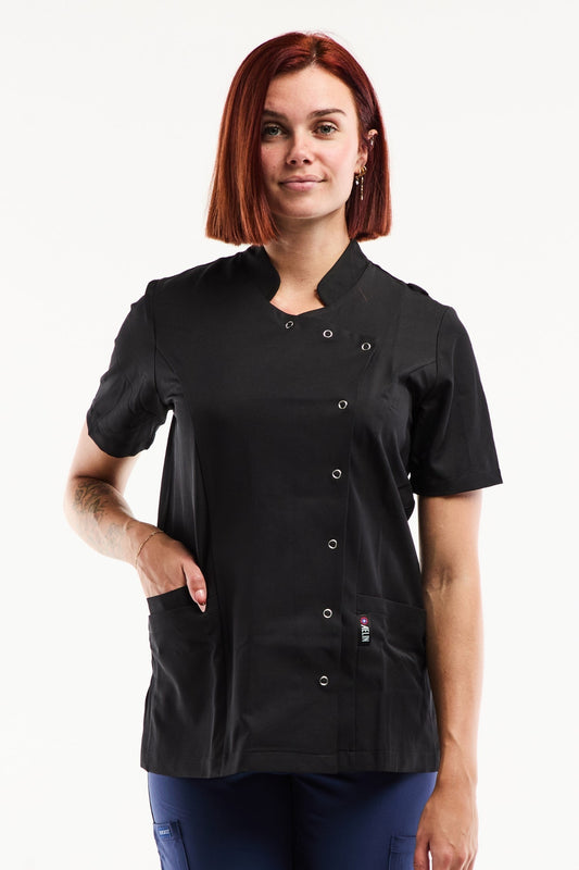 Medische damesblouse Aurelia – Stretch & ultrazacht - Zwart