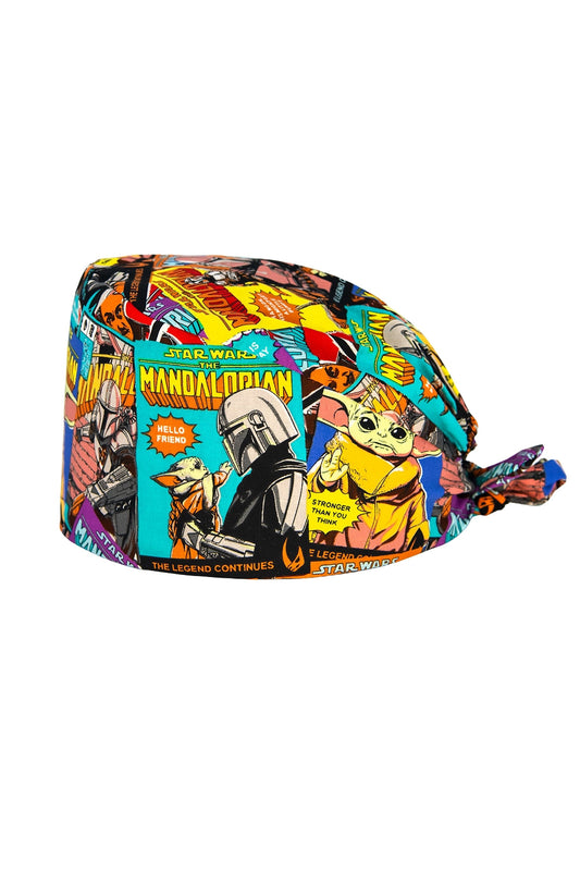 Stoffen OK-muts met motief – Veelkleurig met Star Wars Mandalorian-motief