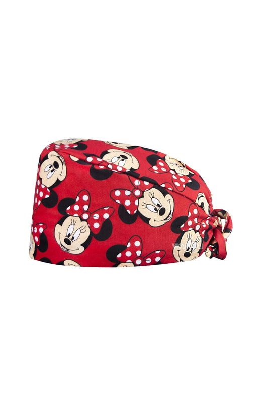 Stoffen OK-muts – Rood met Minnie Mouse-motief