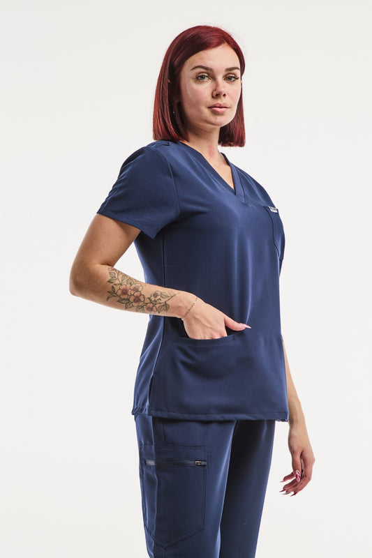 Paris - Medische stretchtuniek - Dames - Marineblauw