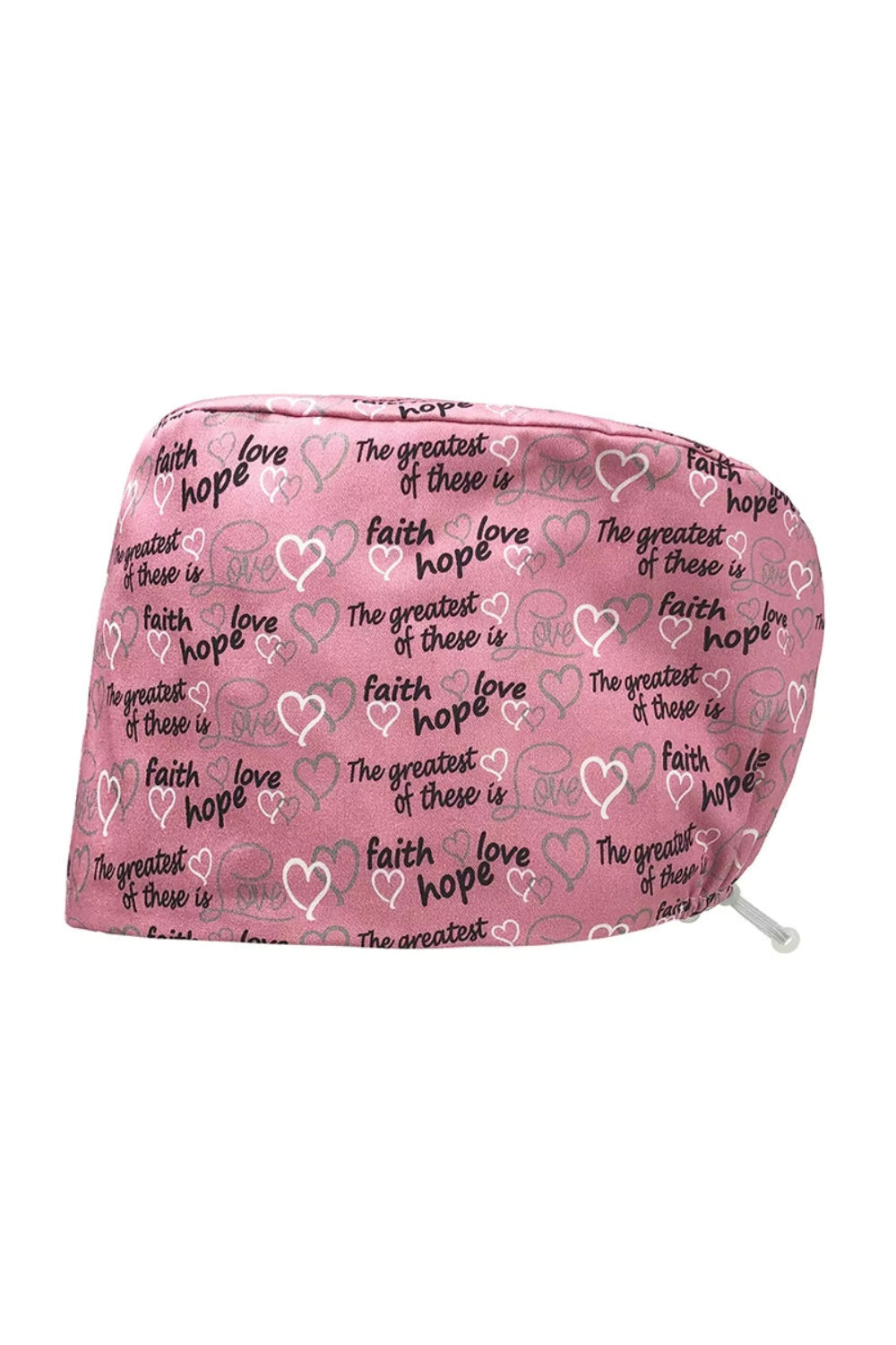 Tandartsmuts – Roze met hartjesmotief - Lang haar