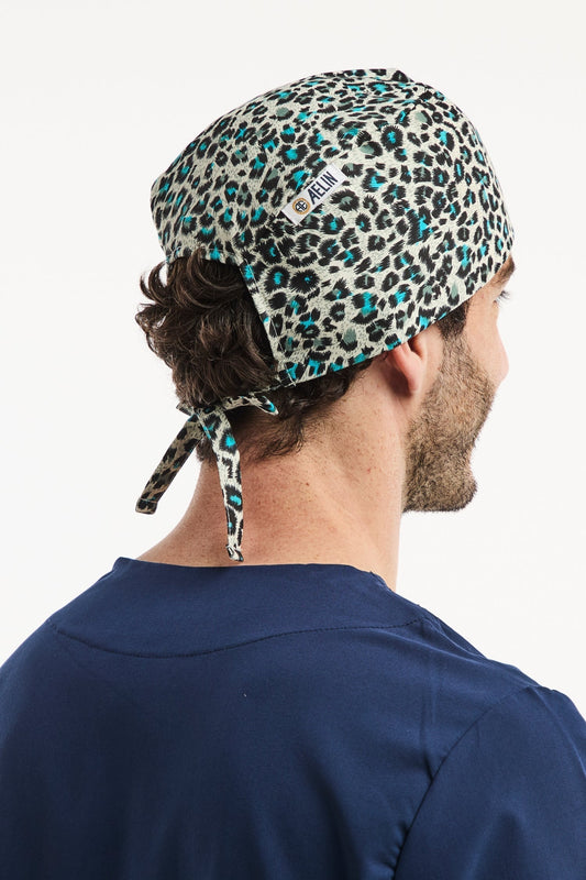 OK-muts – Luipaard in beige en groen - Kort haar