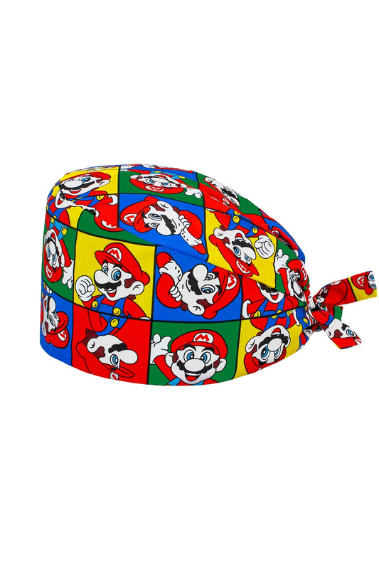 Stoffen OK-muts met motief – Veelkleurig met Super Mario-motief