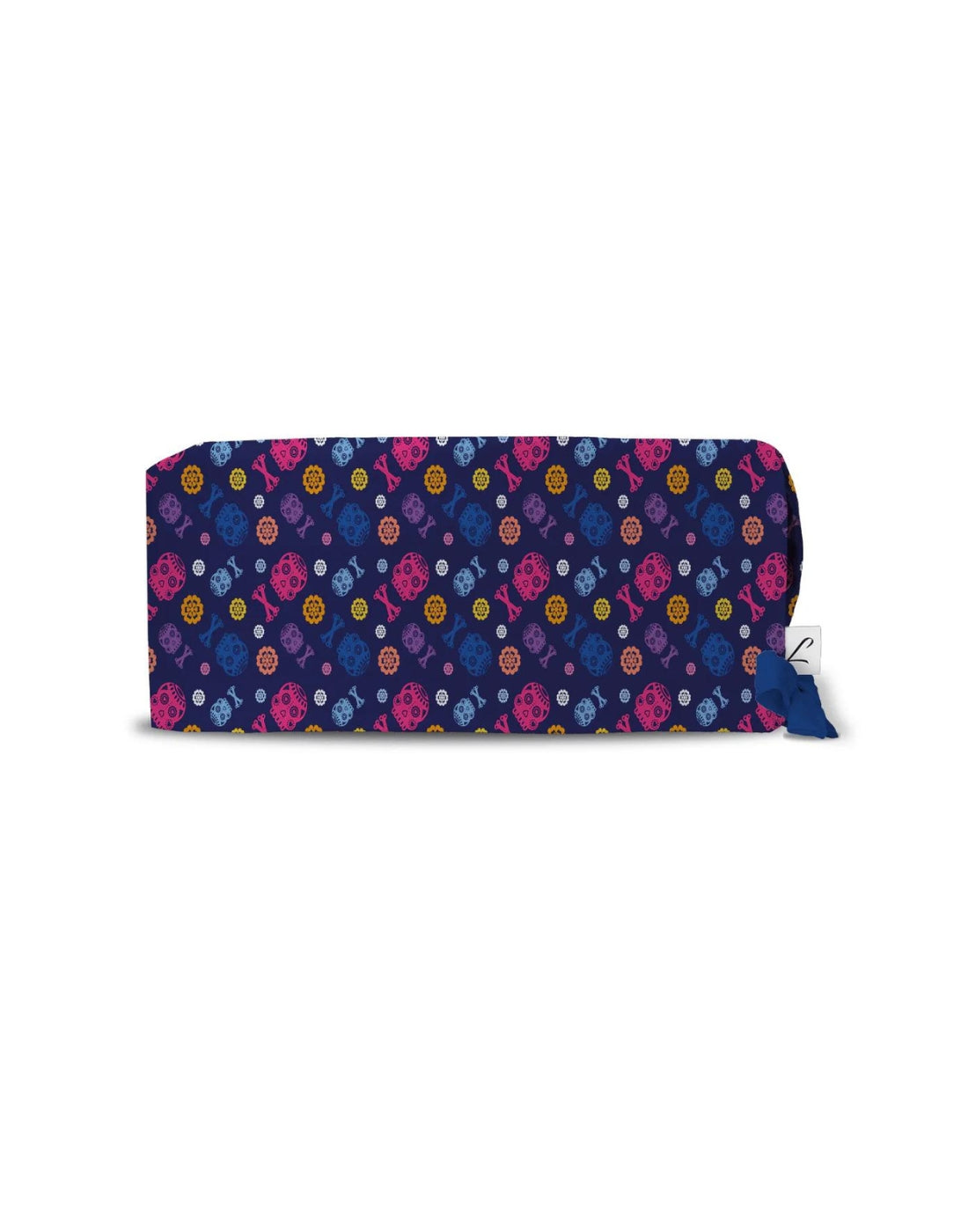 Blauw-roze etui met bloemen - Medische muts van Aelin, Art-collectie