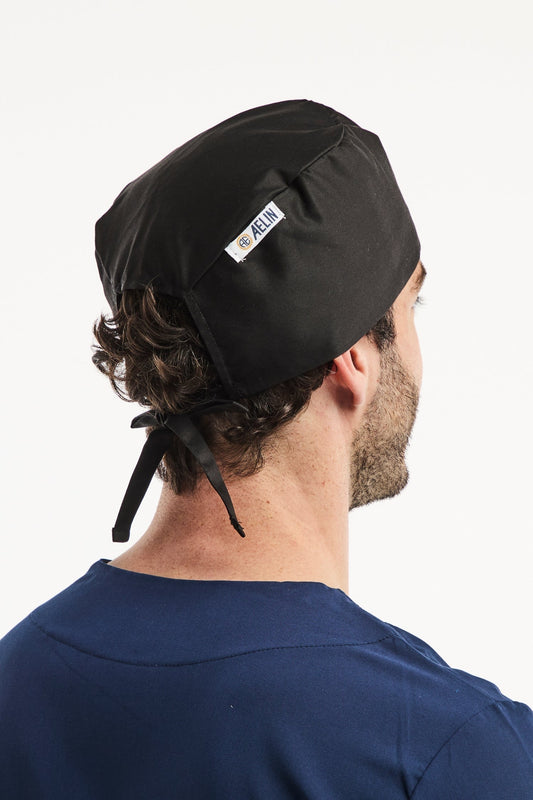 Medische muts –  Zwart - Kort haar