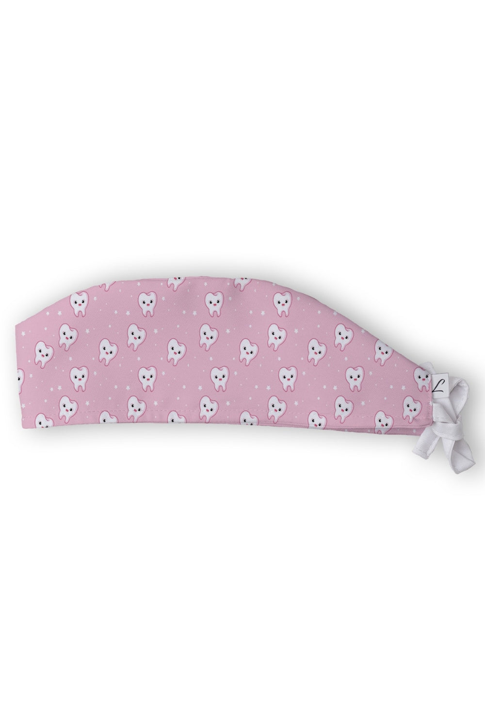 Medische muts – Roze met tandmotieven
