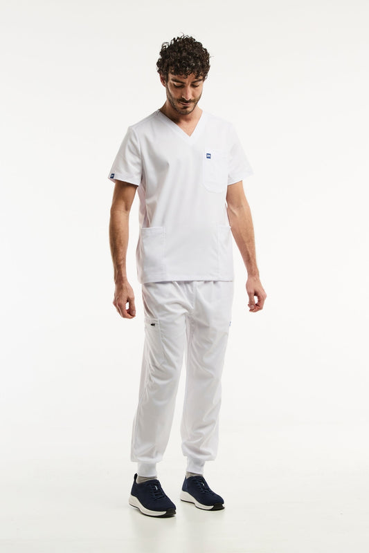 LUCA Jogger - Medische set - Heren - Wit