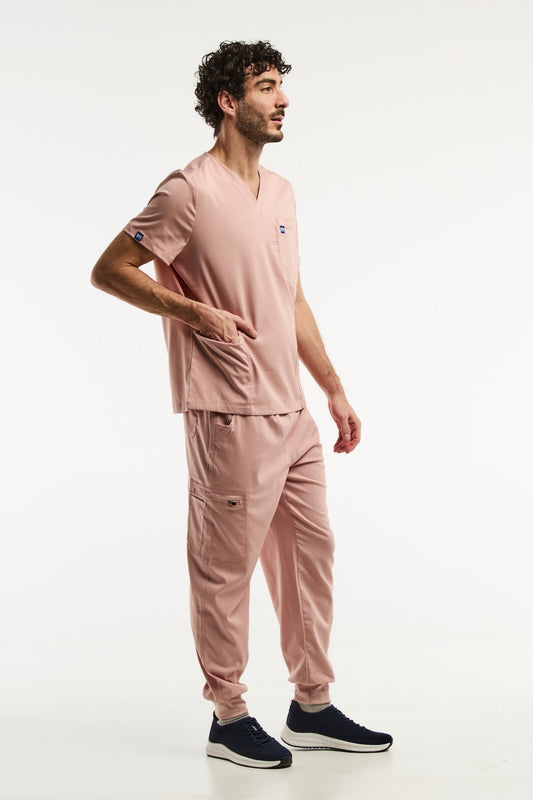 LUCA Jogger - Medische set - Heren - Lichtroze