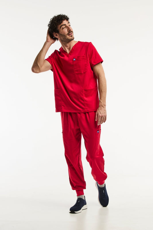 LUCA Jogger - Medische set - Heren - Rood