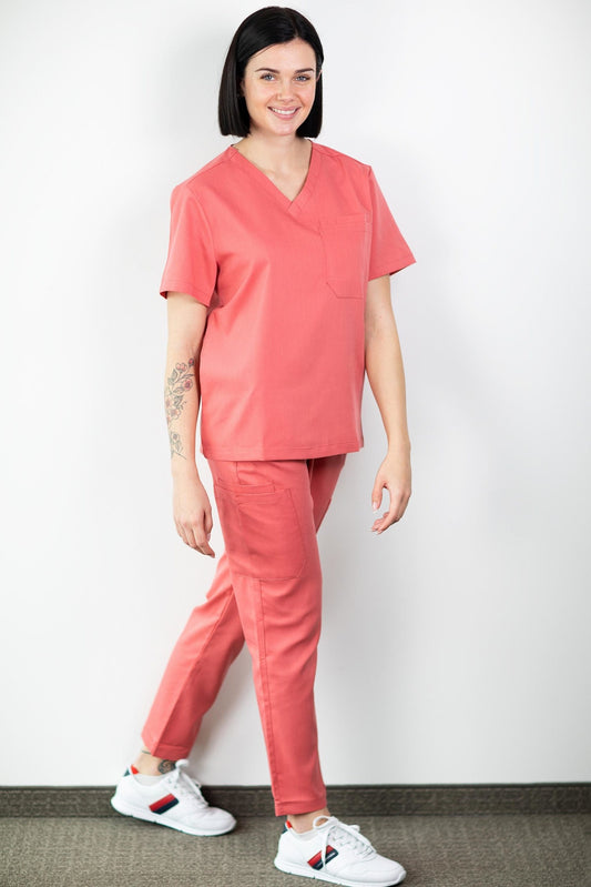 Medfit - Medische set blouse en broek - Unisex - Roze