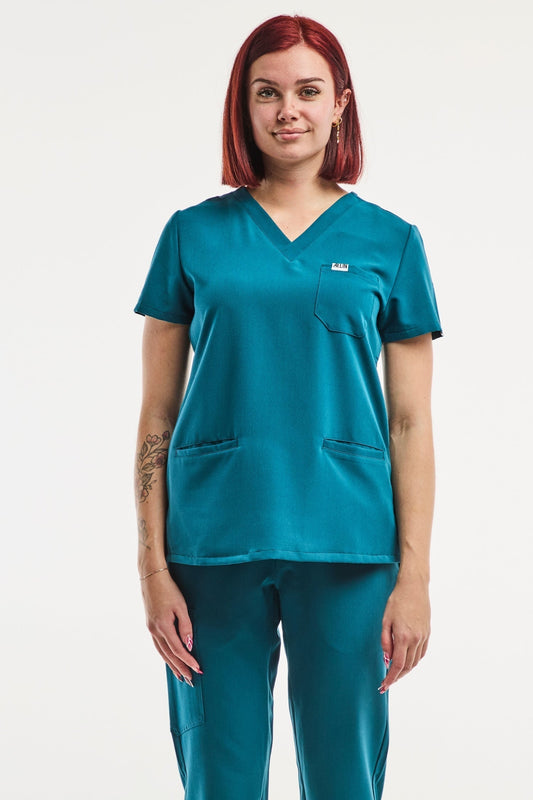 Paris - Medische stretchtuniek - Dames - Turquoisegroen