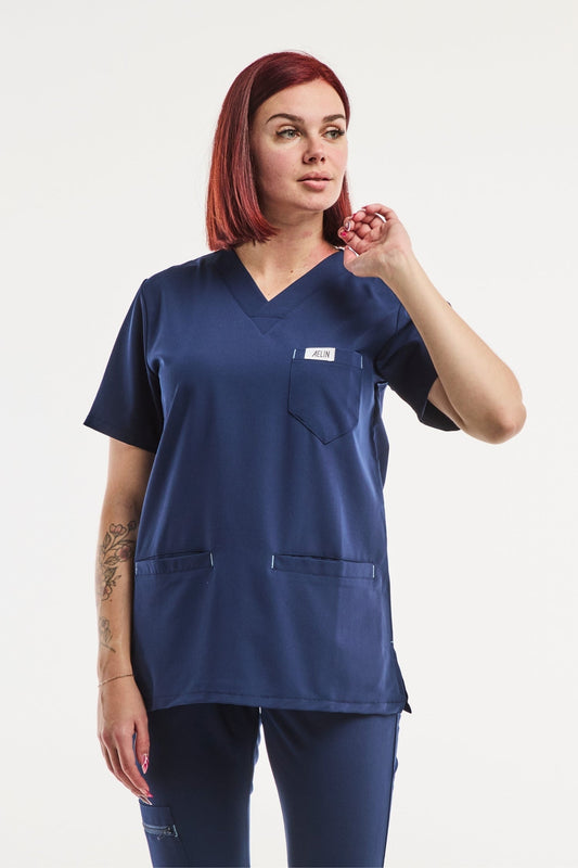 Slimfit – Medische tuniek – Blauw