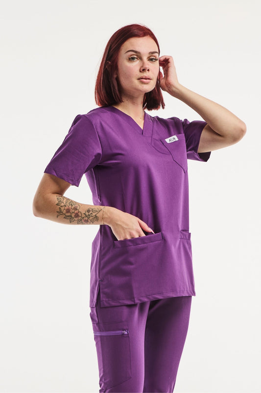 Slimfit – Medische tuniek – Paars