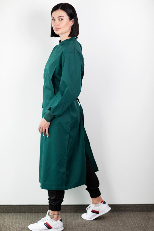 Wasbare stoffen overschort - Unisex  - Groen