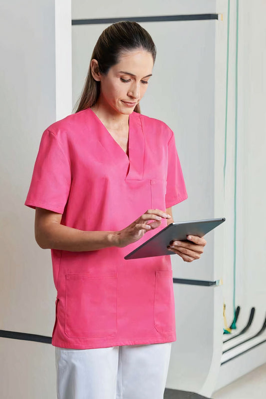 Velilla - Medische tuniek - Unisex - Fuchsia