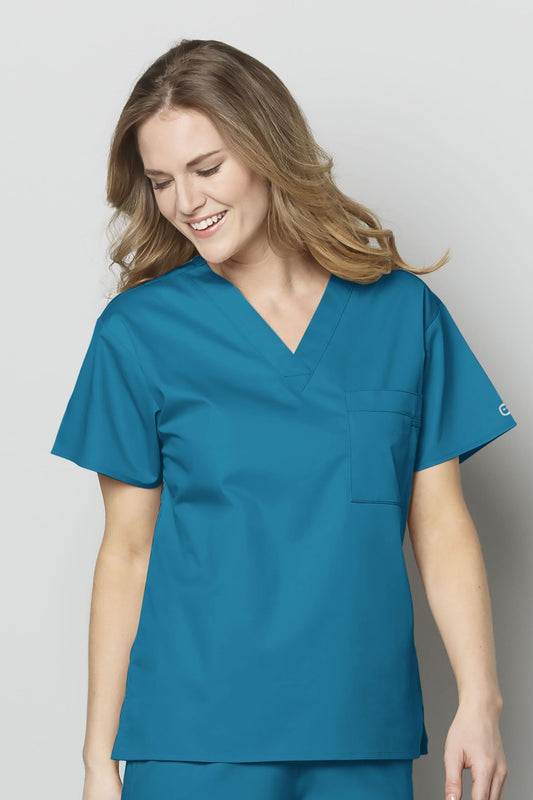 Wonderwork - Medische blouse - Dames - Turquoiseblauw
